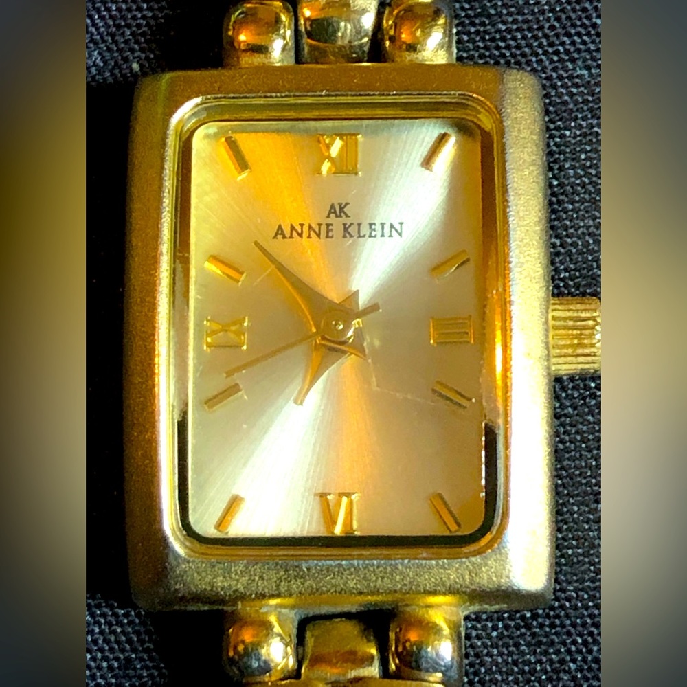 Anne Klein Gold Colored Fashion Women's Wristwatch square case